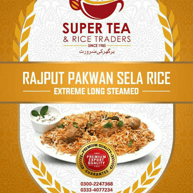 Rajput Pakwan Sela Rice 25kg Bag (Rs290/kg)